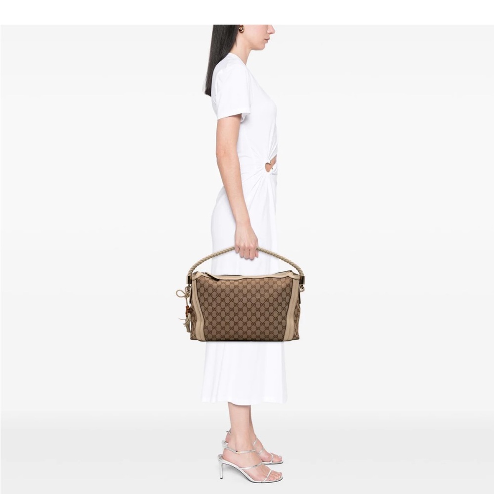 Gucci Canvas Bella Hobobag Blue - Picture 10 of 10